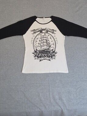 Red Devil Clothing Mariner Raglan Baseball Tee - Women's XL